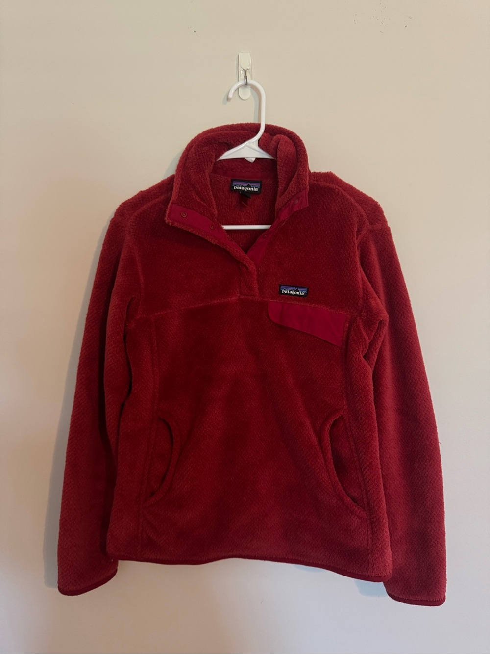 Patagonia Red Fleece Pullover Sweater